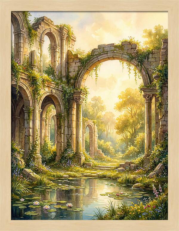 Ancient Ruins Bathed In Light