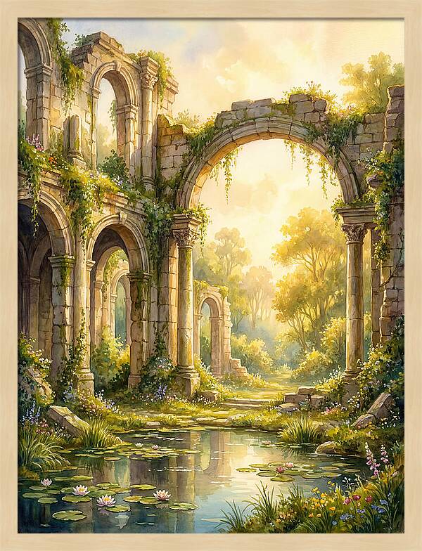 Ancient Ruins Bathed In Light