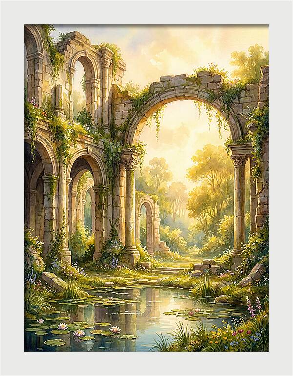 Ancient Ruins Bathed In Light