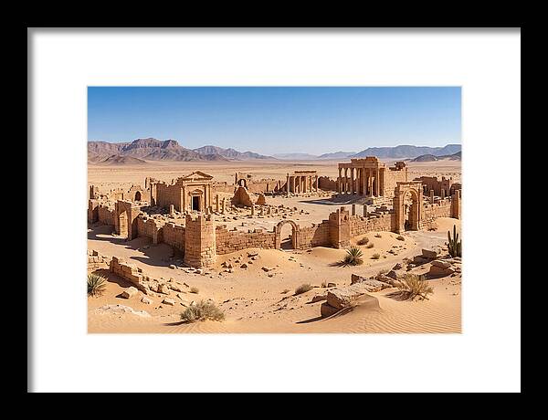 Ancient Ruins In Desert Landscape