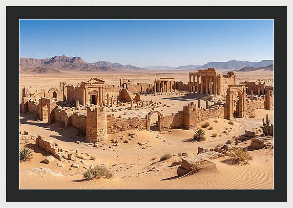 Ancient Ruins In Desert Landscape