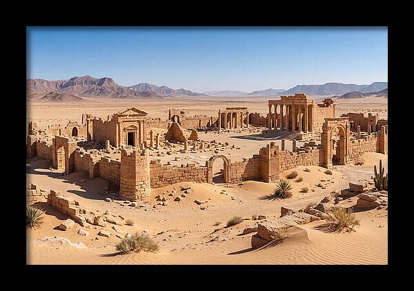 Ancient Ruins In Desert Landscape