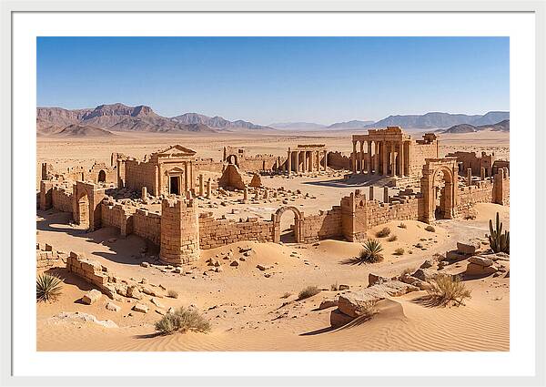 Ancient Ruins In Desert Landscape