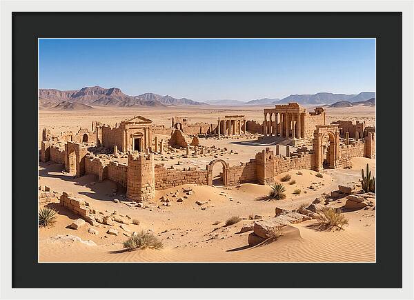 Ancient Ruins In Desert Landscape