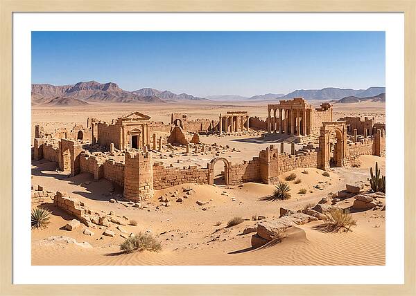 Ancient Ruins In Desert Landscape