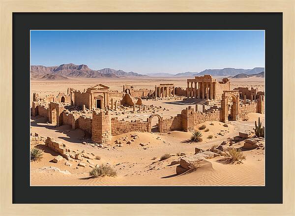 Ancient Ruins In Desert Landscape