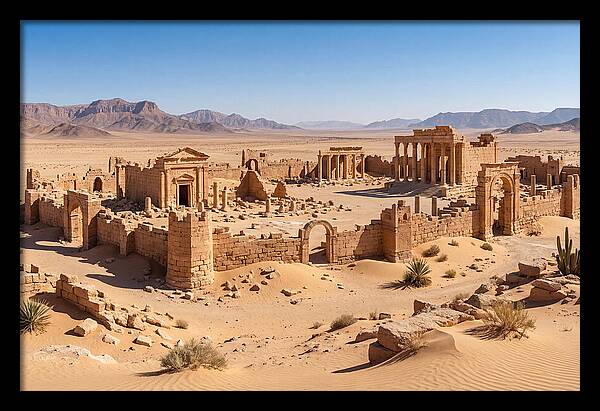 Ancient Ruins In Desert Landscape