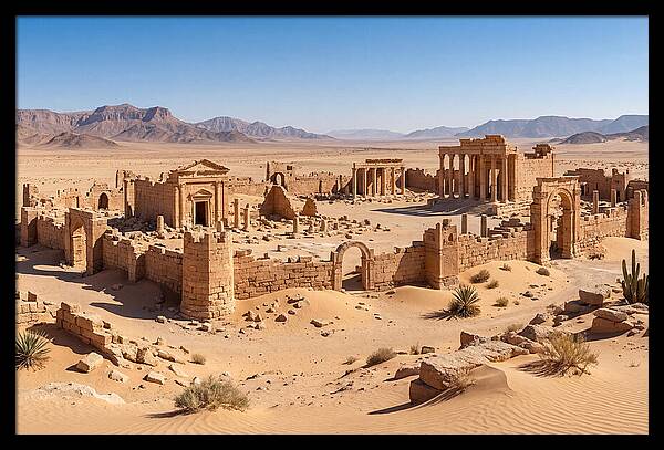 Ancient Ruins In Desert Landscape