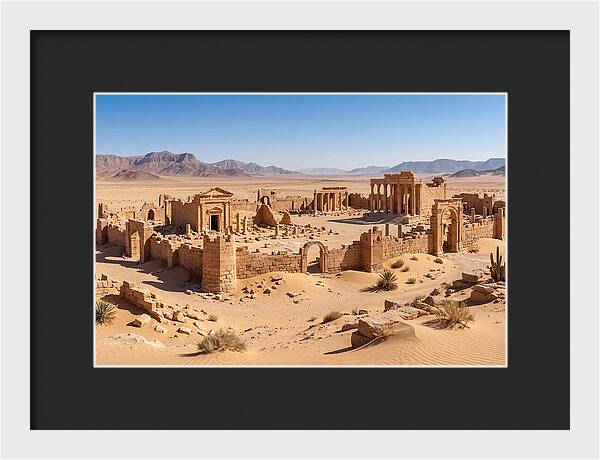 Ancient Ruins In Desert Landscape