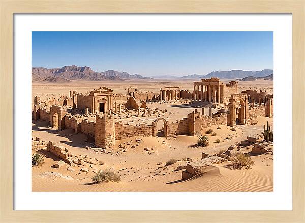 Ancient Ruins In Desert Landscape