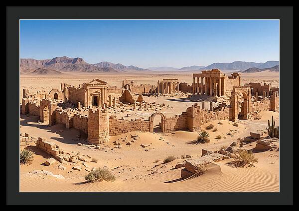 Ancient Ruins In Desert Landscape