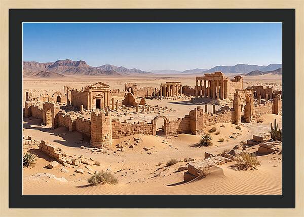 Ancient Ruins In Desert Landscape