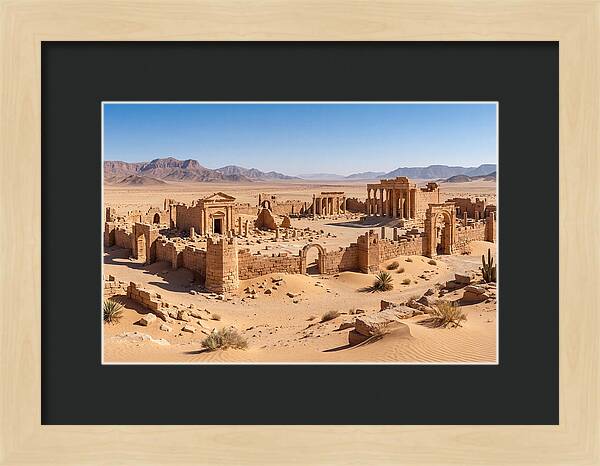 Ancient Ruins In Desert Landscape