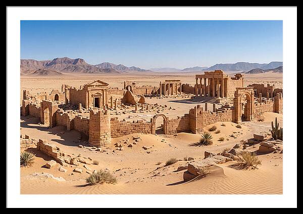 Ancient Ruins In Desert Landscape