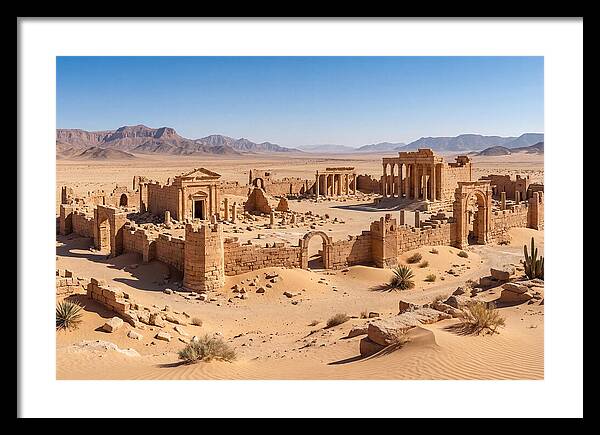 Ancient Ruins In Desert Landscape