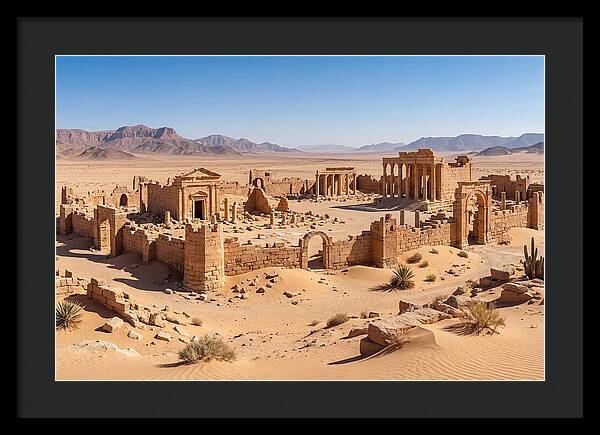 Ancient Ruins In Desert Landscape