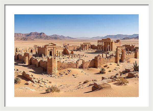 Ancient Ruins In Desert Landscape