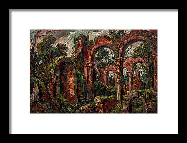 Ancient Ruins In Expressionist Style