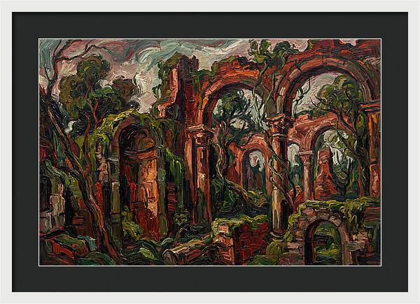 Ancient Ruins In Expressionist Style