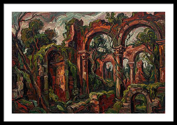 Ancient Ruins In Expressionist Style