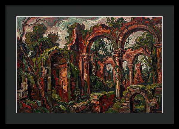 Ancient Ruins In Expressionist Style