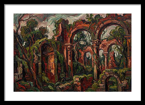 Ancient Ruins In Expressionist Style