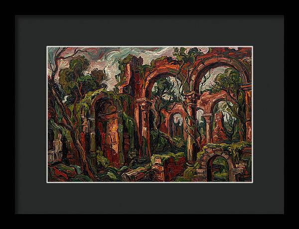 Ancient Ruins In Expressionist Style