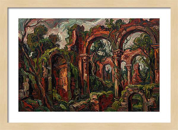 Ancient Ruins In Expressionist Style