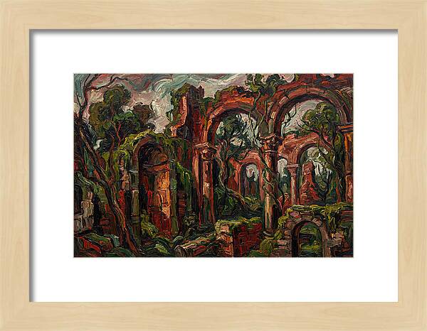 Ancient Ruins In Expressionist Style