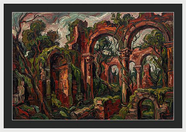 Ancient Ruins In Expressionist Style