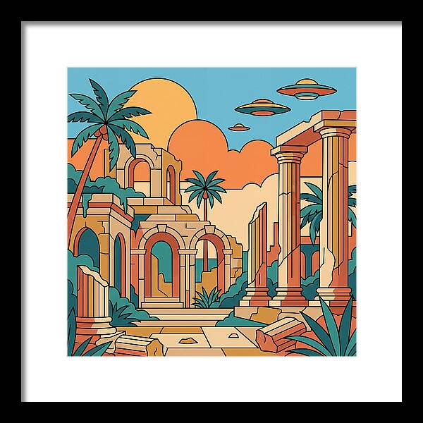 Ancient Ruins Under A Vibrant Sky