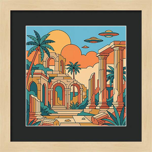 Ancient Ruins Under A Vibrant Sky