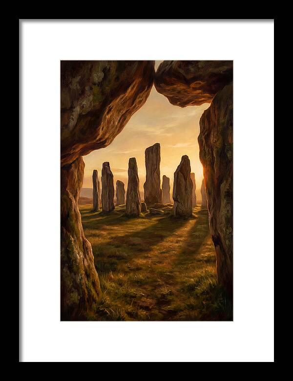 Ancient Stone Circle At Dusk