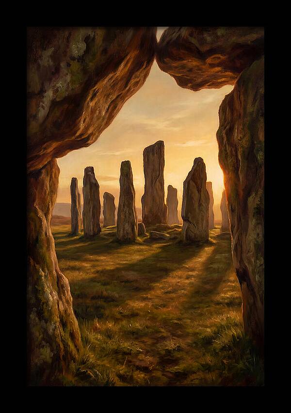 Ancient Stone Circle At Dusk