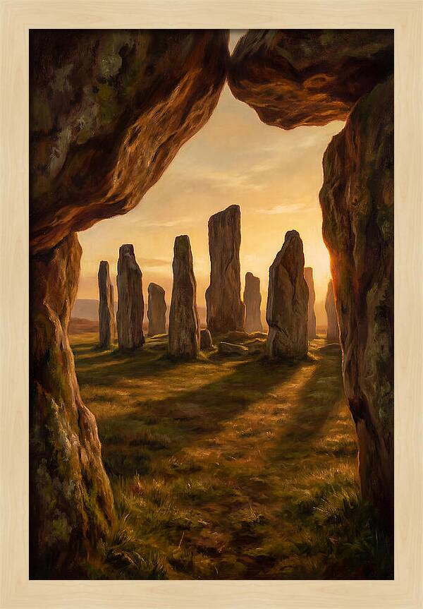 Ancient Stone Circle At Dusk