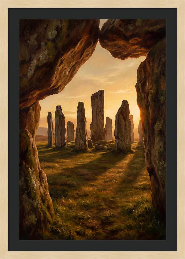 Ancient Stone Circle At Dusk