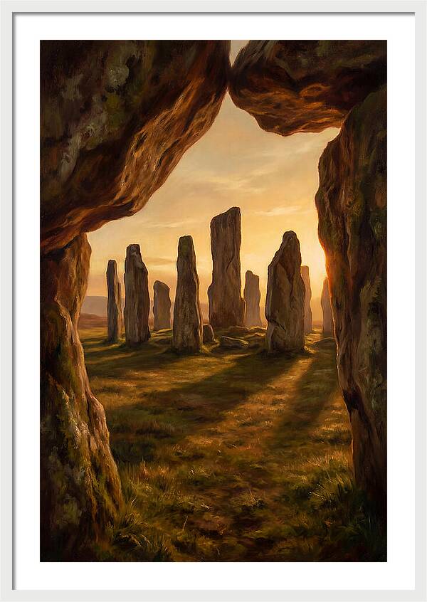 Ancient Stone Circle At Dusk