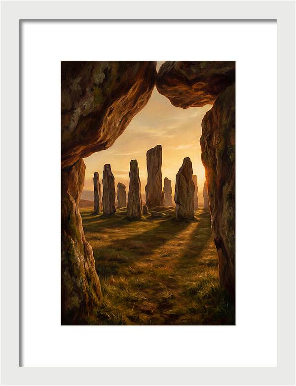 Ancient Stone Circle At Dusk