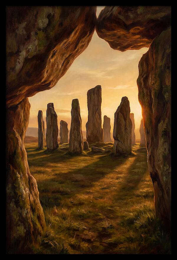 Ancient Stone Circle At Dusk