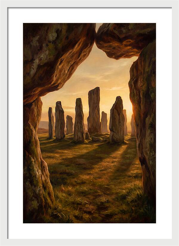 Ancient Stone Circle At Dusk