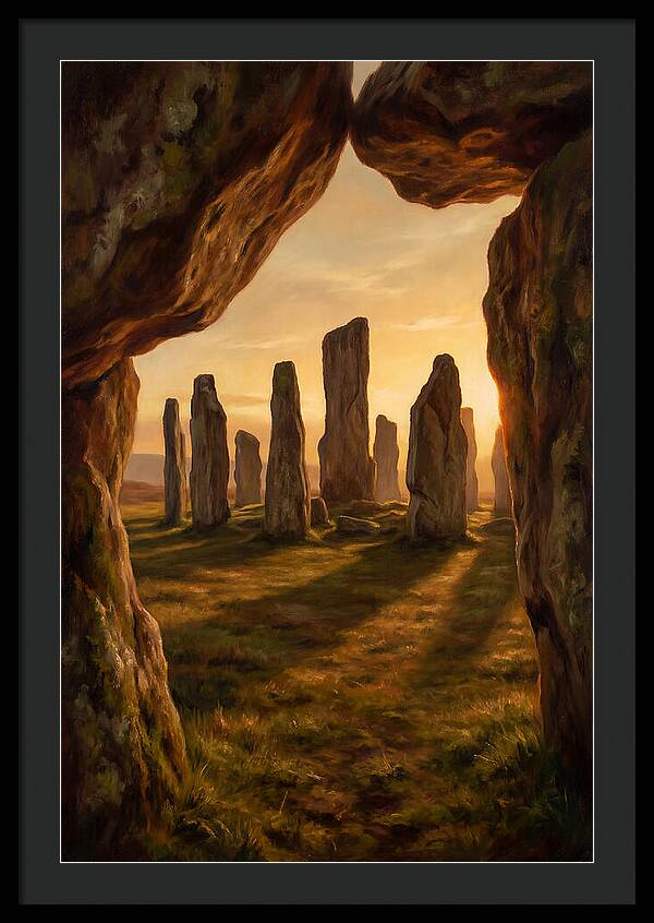 Ancient Stone Circle At Dusk