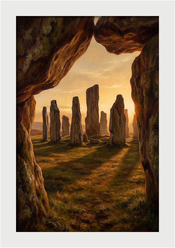 Ancient Stone Circle At Dusk