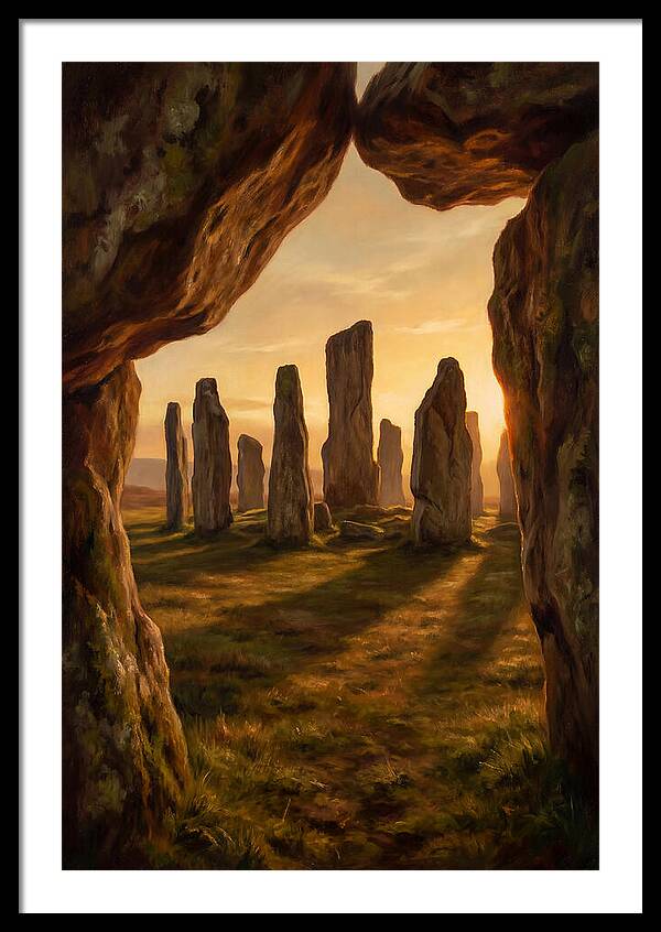 Ancient Stone Circle At Dusk