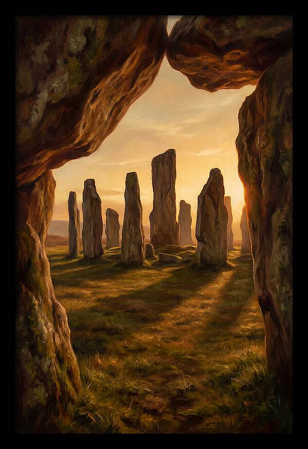 Ancient Stone Circle At Dusk