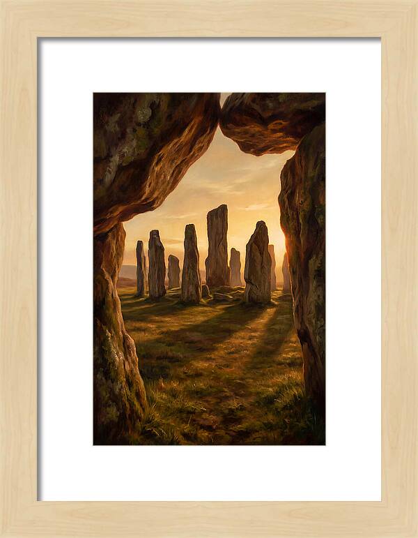 Ancient Stone Circle At Dusk