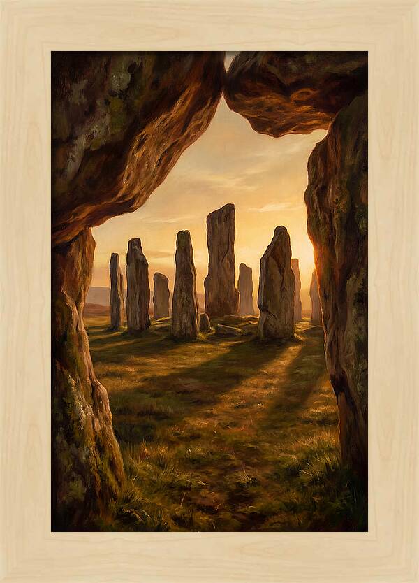 Ancient Stone Circle At Dusk