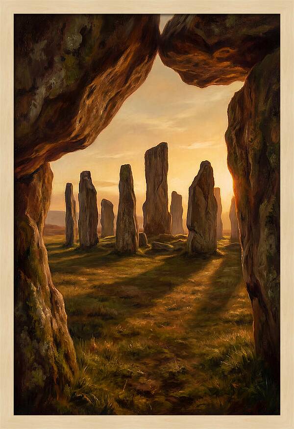 Ancient Stone Circle At Dusk