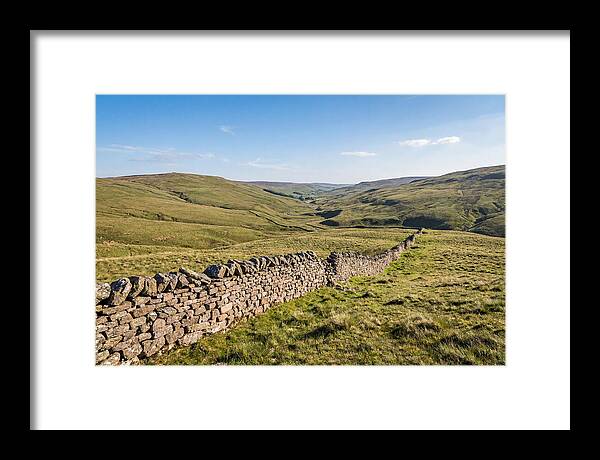 Ancient Stone Wall Over Rolling Hills