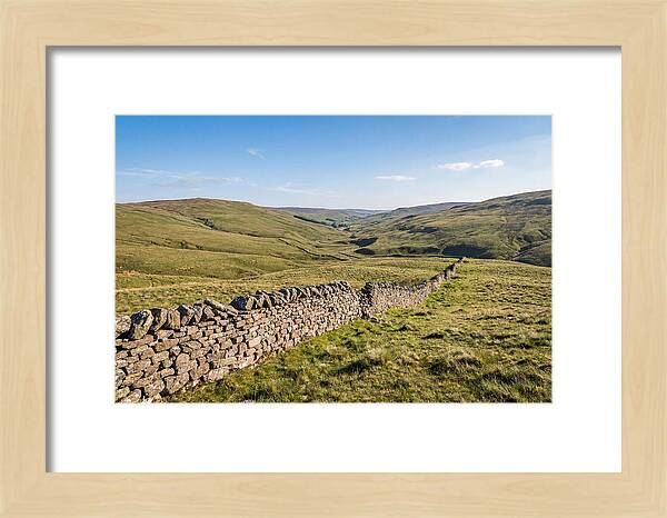 Ancient Stone Wall Over Rolling Hills