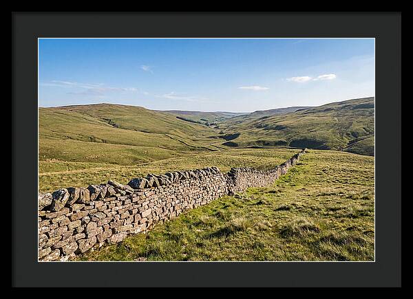 Ancient Stone Wall Over Rolling Hills